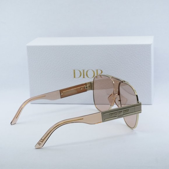 FINAL PRICE NEW DIOR DIORSIGNATURE A3U 10Y GOLD PINK SUNGLASSES - Picture 10 of 12